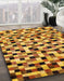 Abstract Orange Modern Rug in Family Room, abs68