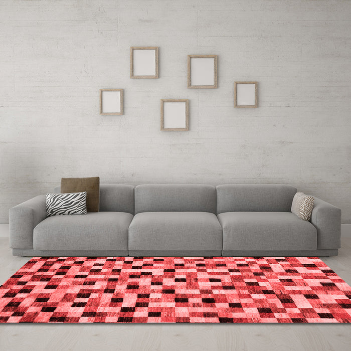 Modern Red Washable Rugs