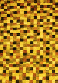 Abstract Yellow Modern Rug, abs68yw