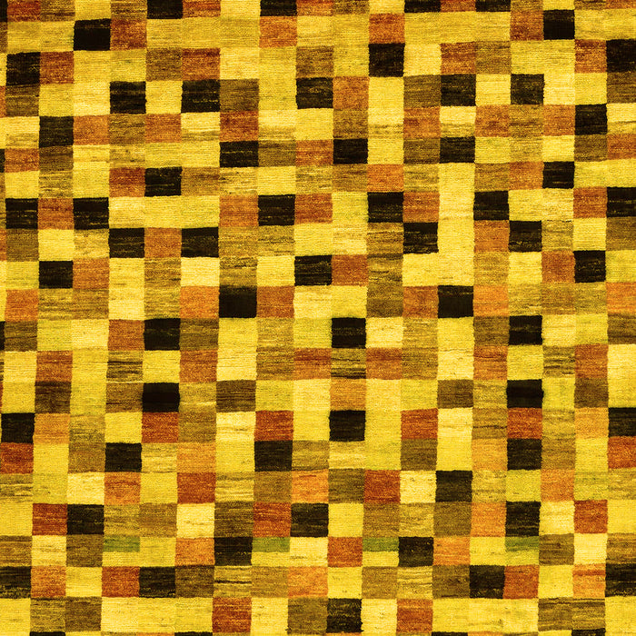 Abstract Yellow Modern Rug, abs68yw