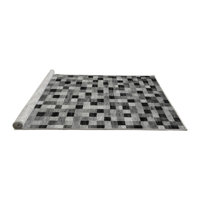 Sideview of Machine Washable Abstract Gray Modern Rug, wshabs68gry