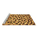 Sideview of Machine Washable Abstract Brown Modern Rug, wshabs68brn