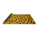 Sideview of Abstract Yellow Modern Rug, abs68yw