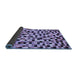 Sideview of Abstract Blue Modern Rug, abs68blu