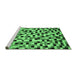 Sideview of Machine Washable Abstract Emerald Green Modern Area Rugs, wshabs68emgrn