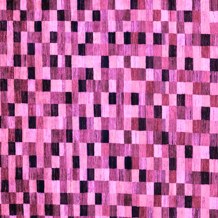 Square Machine Washable Abstract Purple Modern Area Rugs, wshabs68pur