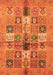 Abstract Orange Modern Rug, abs690org