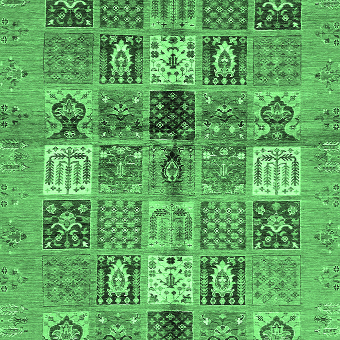 Machine Washable Abstract Emerald Green Modern Area Rugs, wshabs690emgrn