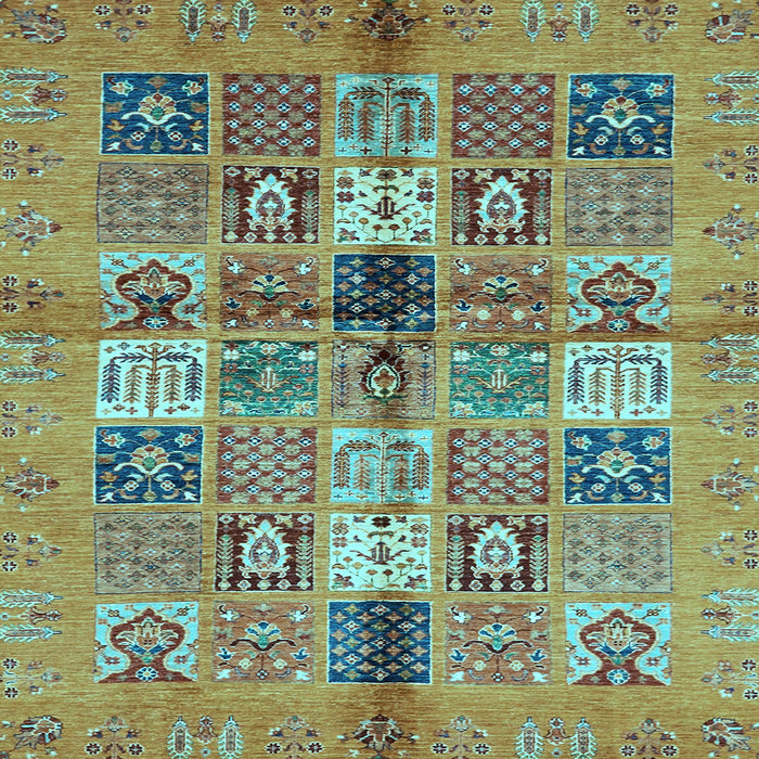 Square Abstract Light Blue Modern Rug, abs690lblu