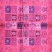 Square Abstract Pink Modern Rug, abs690pnk