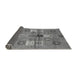 Sideview of Abstract Gray Modern Rug, abs690gry