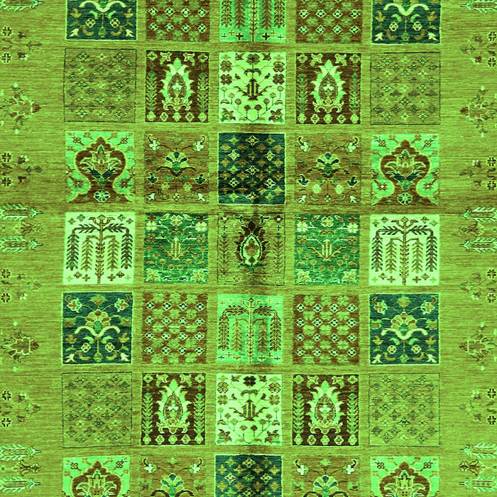 Machine Washable Abstract Green Modern Area Rugs, wshabs690grn