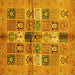 Square Abstract Yellow Modern Rug, abs690yw