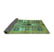 Sideview of Abstract Turquoise Modern Rug, abs690turq