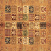 Square Abstract Brown Modern Rug, abs690brn