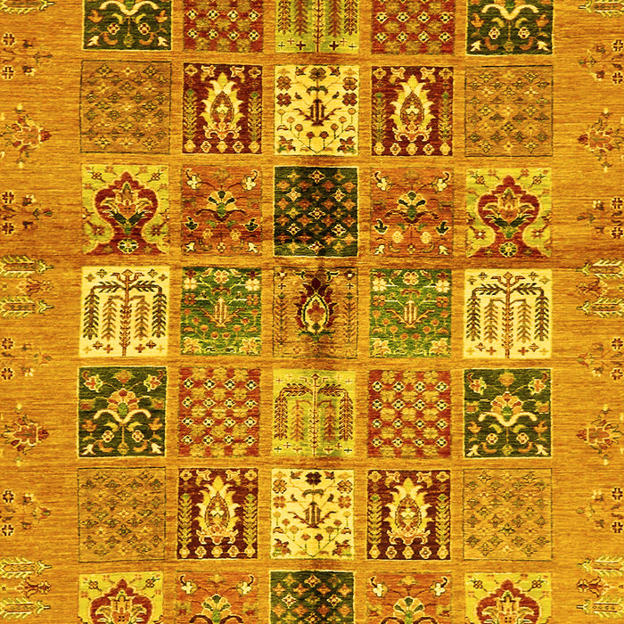 Machine Washable Abstract Yellow Modern Rug, wshabs690yw