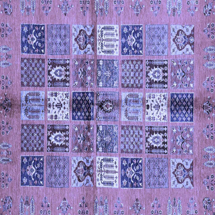 Square Abstract Blue Modern Rug, abs690blu