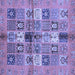 Square Abstract Blue Modern Rug, abs690blu