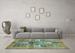 Machine Washable Abstract Light Blue Modern Rug in a Living Room, wshabs690lblu