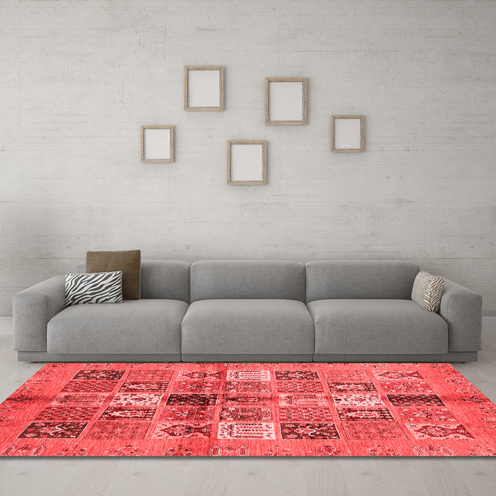 Modern Red Washable Rugs