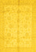 Machine Washable Abstract Yellow Modern Rug, wshabs691yw