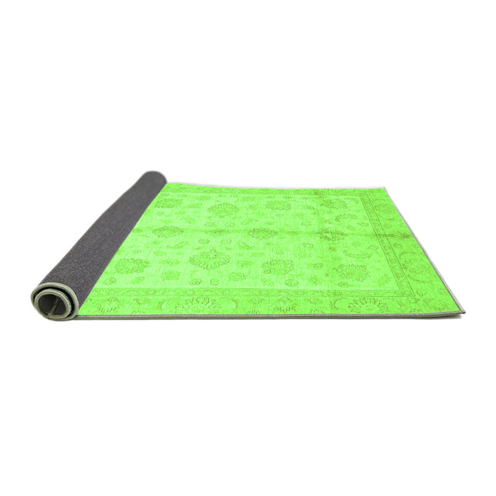 Sideview of Abstract Green Modern Rug, abs691grn