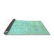 Sideview of Abstract Light Blue Modern Rug, abs691lblu