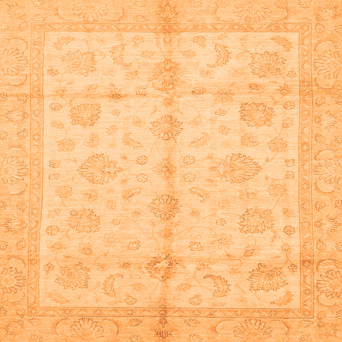 Square Abstract Orange Modern Rug, abs691org