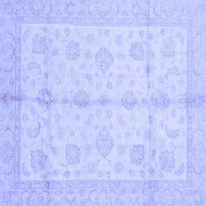 Square Abstract Blue Modern Rug, abs691blu