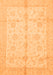 Machine Washable Abstract Orange Modern Area Rugs, wshabs691org