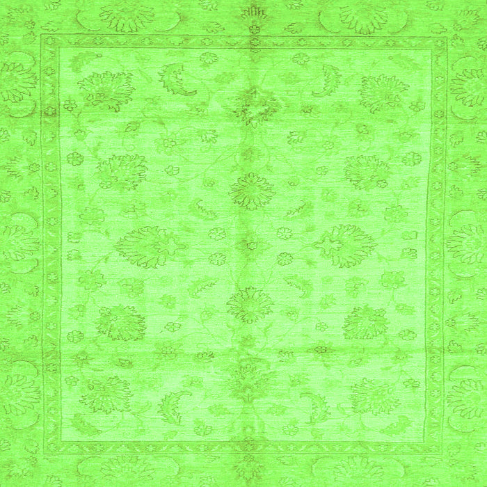 Square Abstract Green Modern Rug, abs691grn