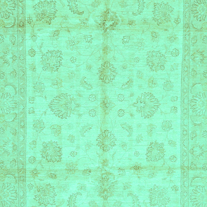 Machine Washable Abstract Turquoise Modern Area Rugs, wshabs691turq