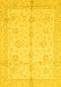 Abstract Yellow Modern Rug, abs691yw