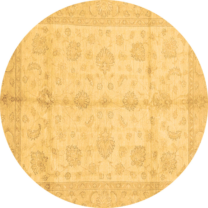 Round Machine Washable Abstract Brown Modern Rug, wshabs691brn