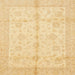 Square Abstract Mustard Yellow Modern Rug, abs691