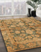 Machine Washable Abstract Yellow Rug in a Family Room, wshabs692