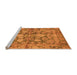 Sideview of Machine Washable Oriental Orange Traditional Area Rugs, wshabs692org