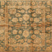 Square Abstract Yellow Oriental Rug, abs692