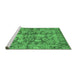 Sideview of Machine Washable Oriental Emerald Green Traditional Area Rugs, wshabs692emgrn