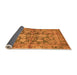 Sideview of Oriental Orange Traditional Rug, abs692org