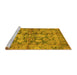 Sideview of Machine Washable Oriental Yellow Traditional Rug, wshabs692yw