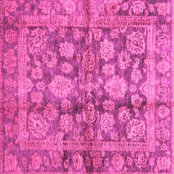 Square Oriental Pink Traditional Rug, abs692pnk