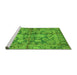 Sideview of Machine Washable Oriental Green Traditional Area Rugs, wshabs692grn