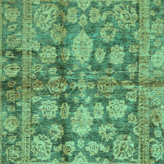 Machine Washable Oriental Turquoise Traditional Area Rugs, wshabs692turq