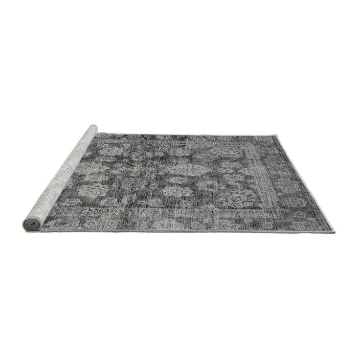 Sideview of Machine Washable Oriental Gray Traditional Rug, wshabs692gry