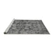 Sideview of Machine Washable Oriental Gray Traditional Rug, wshabs692gry