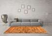 Machine Washable Oriental Orange Traditional Area Rugs in a Living Room, wshabs692org