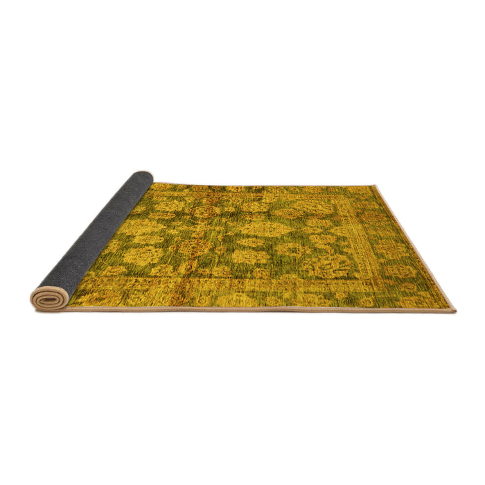 Sideview of Oriental Yellow Traditional Rug, abs692yw