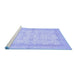 Sideview of Machine Washable Oriental Blue Traditional Rug, wshabs693blu