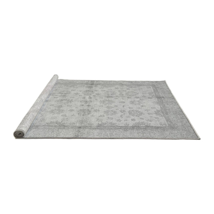 Sideview of Machine Washable Oriental Gray Traditional Rug, wshabs693gry